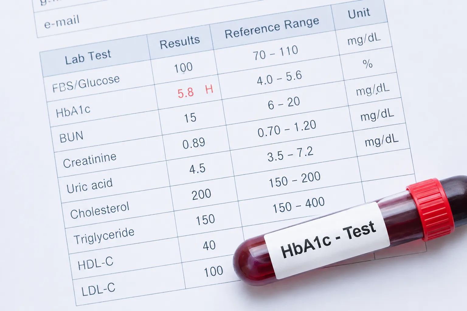 Hemoglobina A1c de 5.8%: interpretación práctica