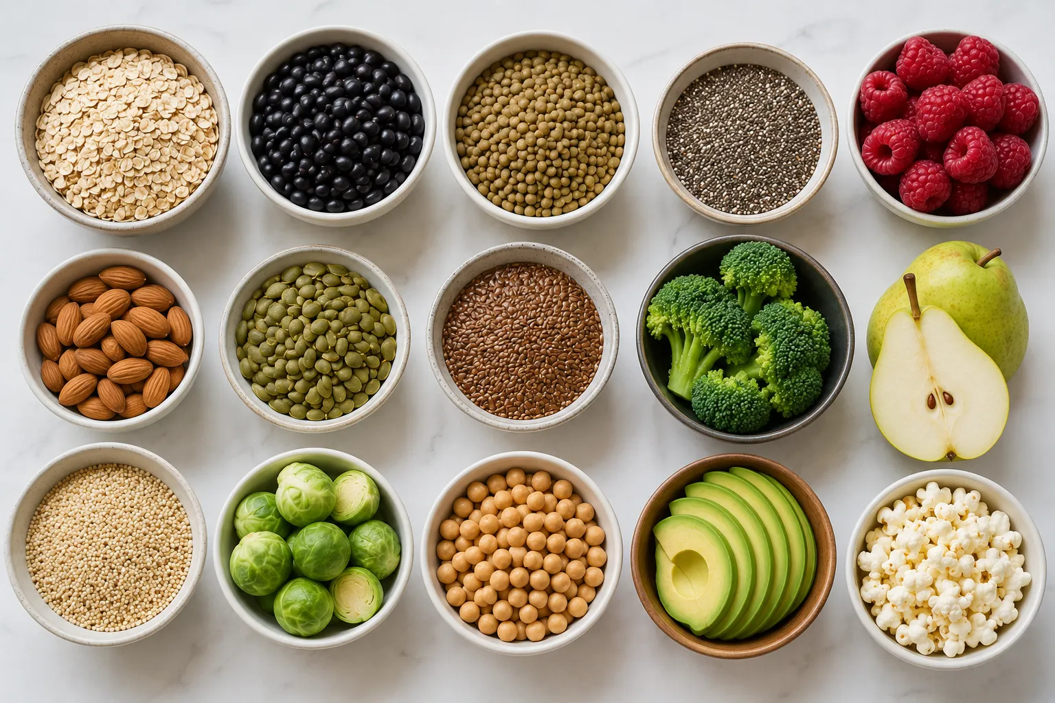 15 alimentos ricos en fibra que vale la pena incorporar