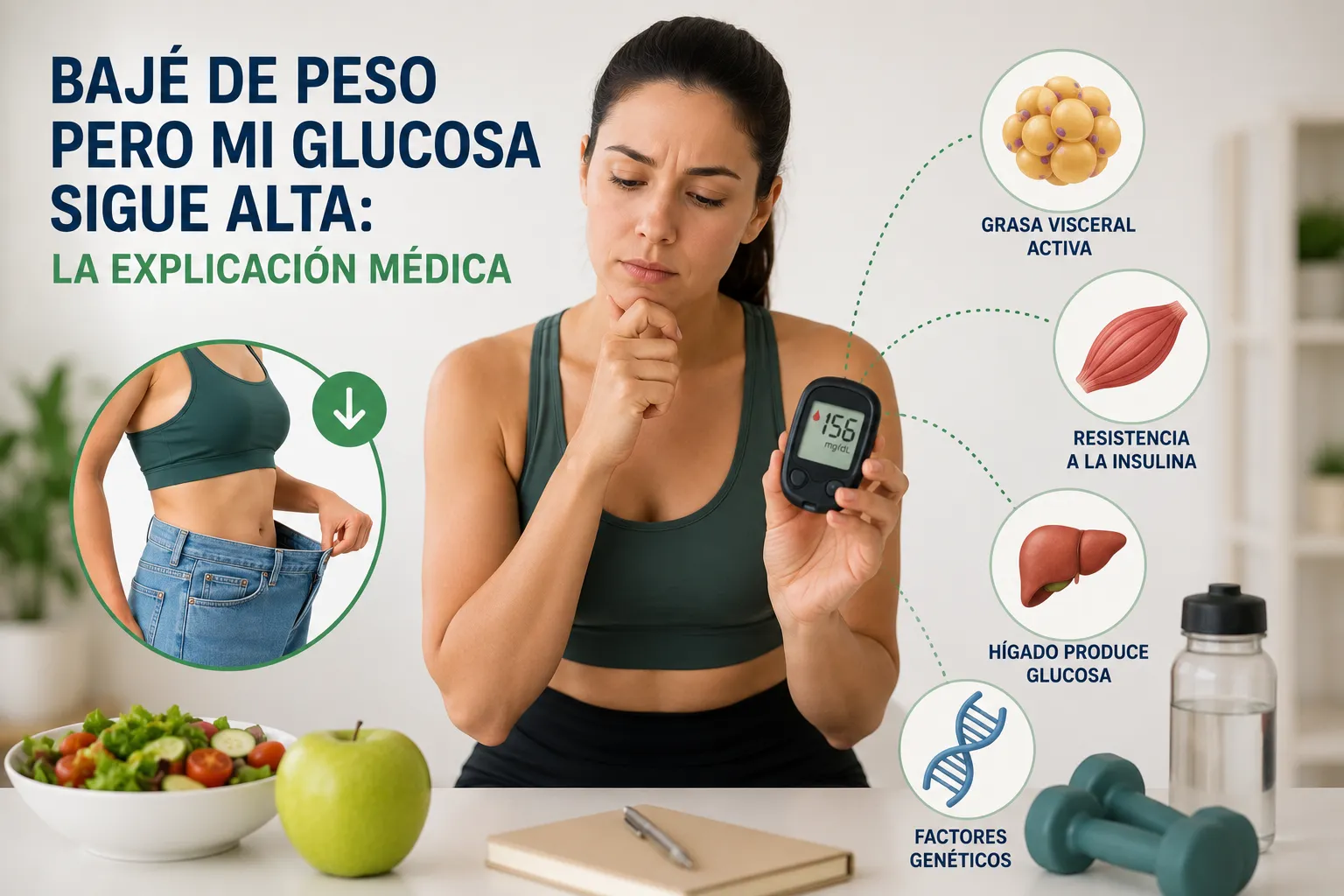 Bajé de peso pero mi glucosa sigue alta: la explicación médica