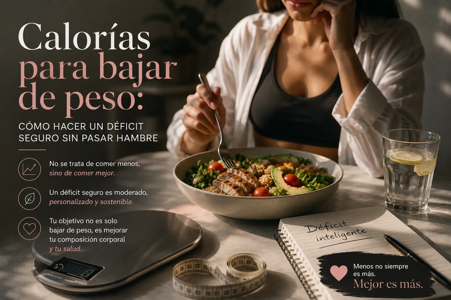 Calorías para bajar de peso: Cómo hacer un déficit seguro sin pasar hambre