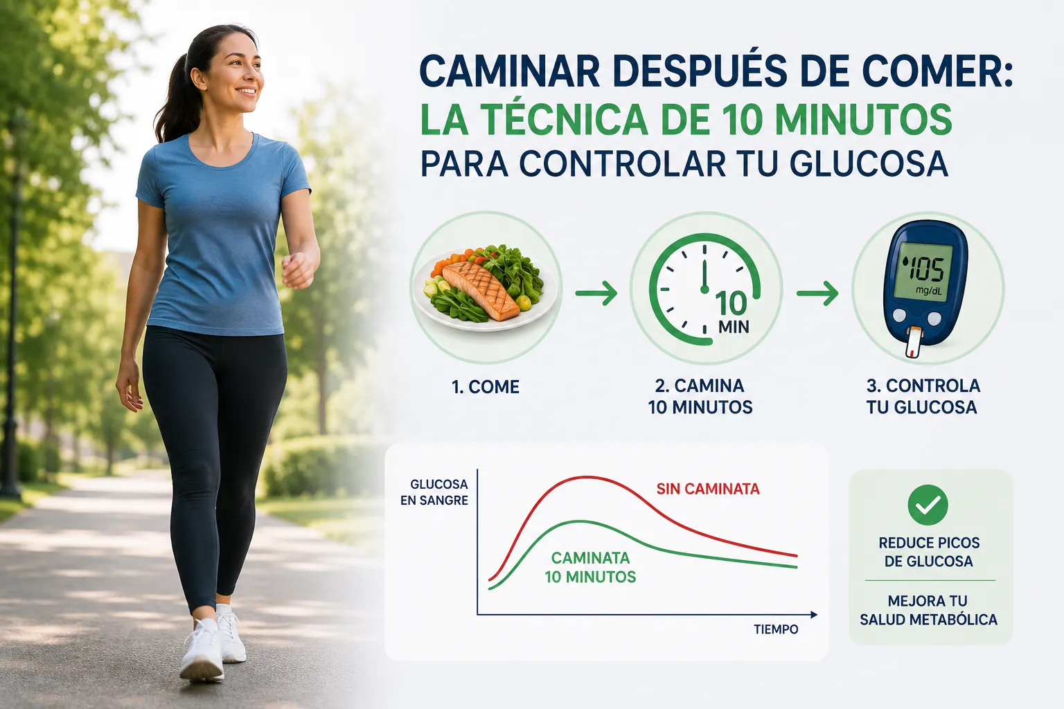 Caminar después de comer: la técnica de 10 minutos para controlar tu glucosa