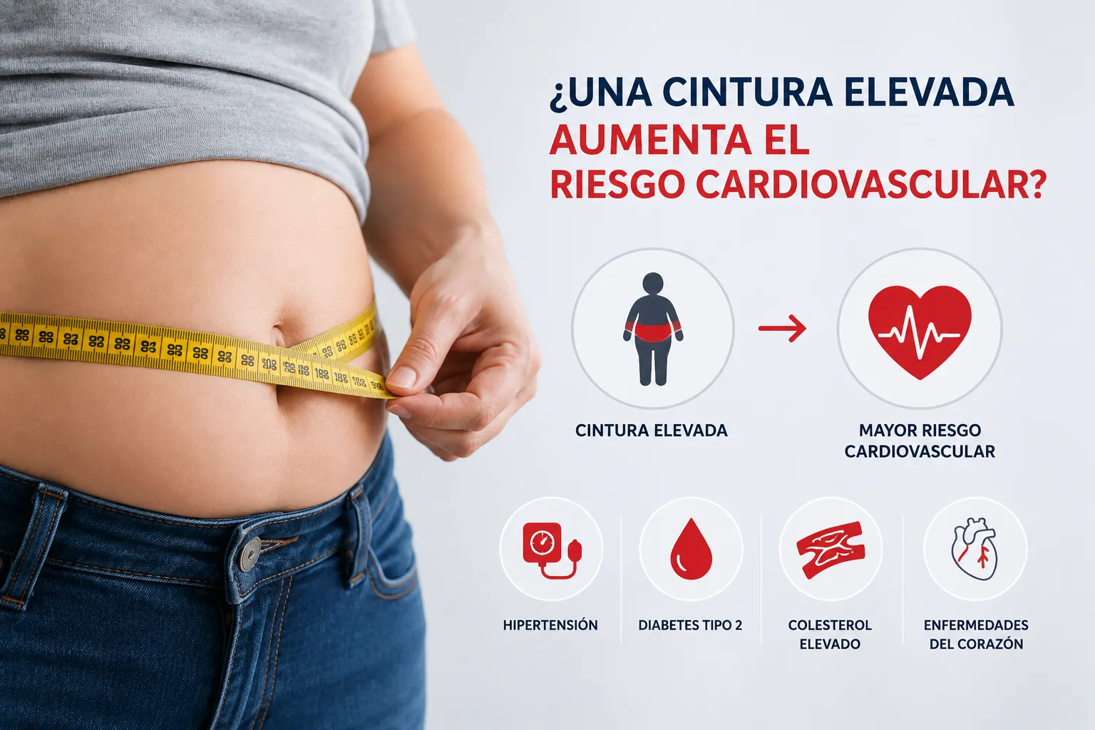 ¿Una cintura elevada aumenta el riesgo cardiovascular?