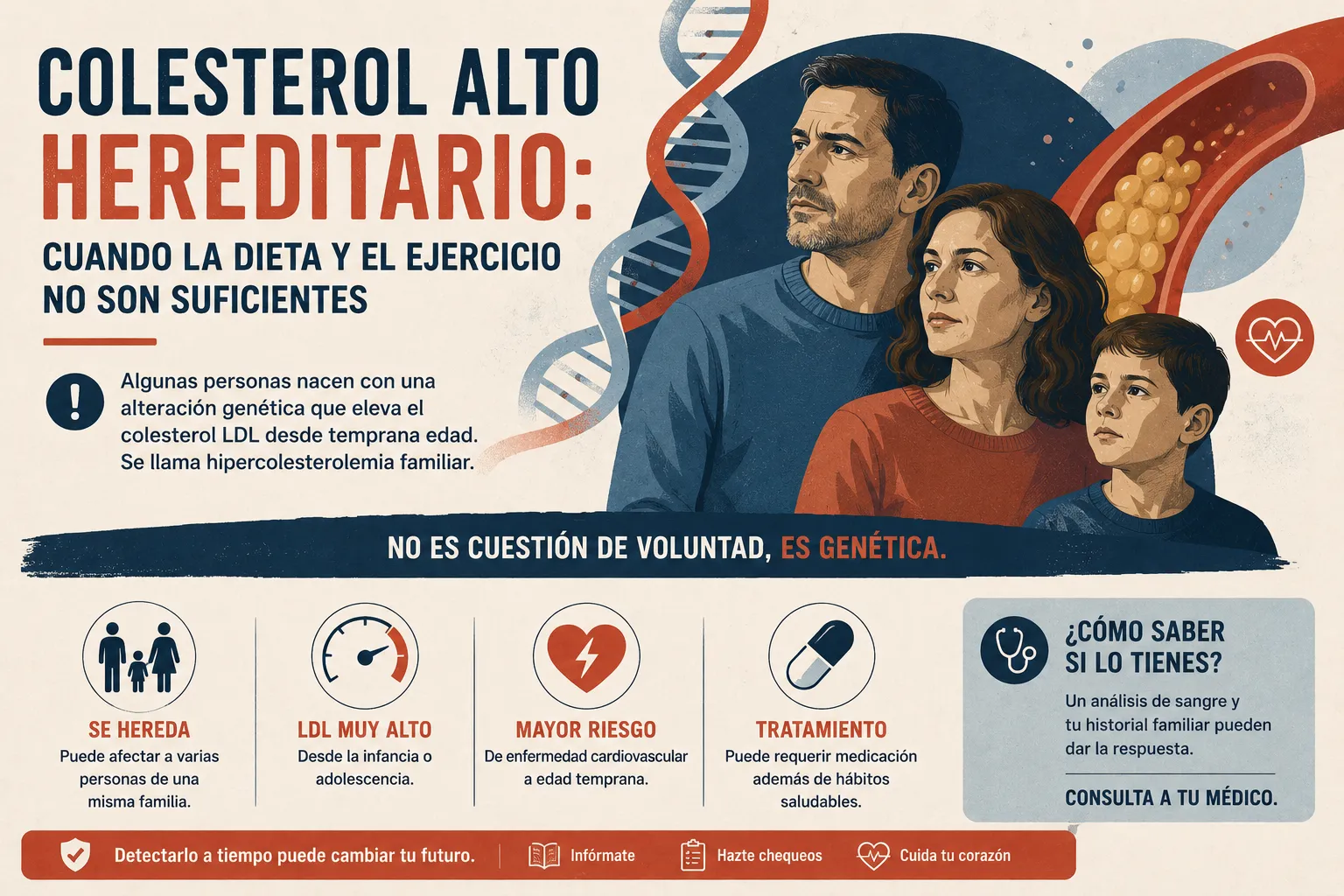 Colesterol alto hereditario: Cuando la dieta y el ejercicio no son suficientes