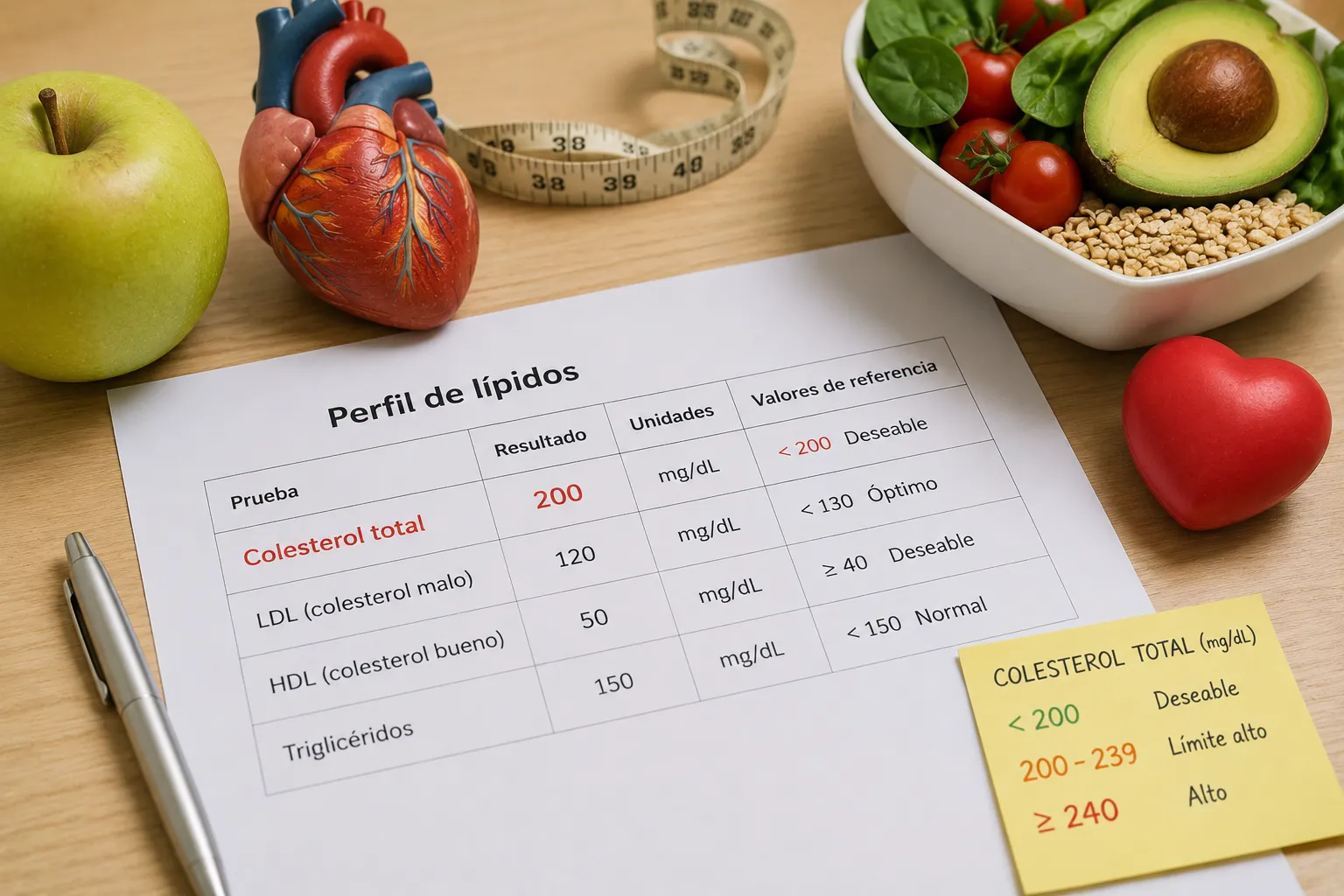 Tengo colesterol total de 200 mg/dL: ¿es normal?