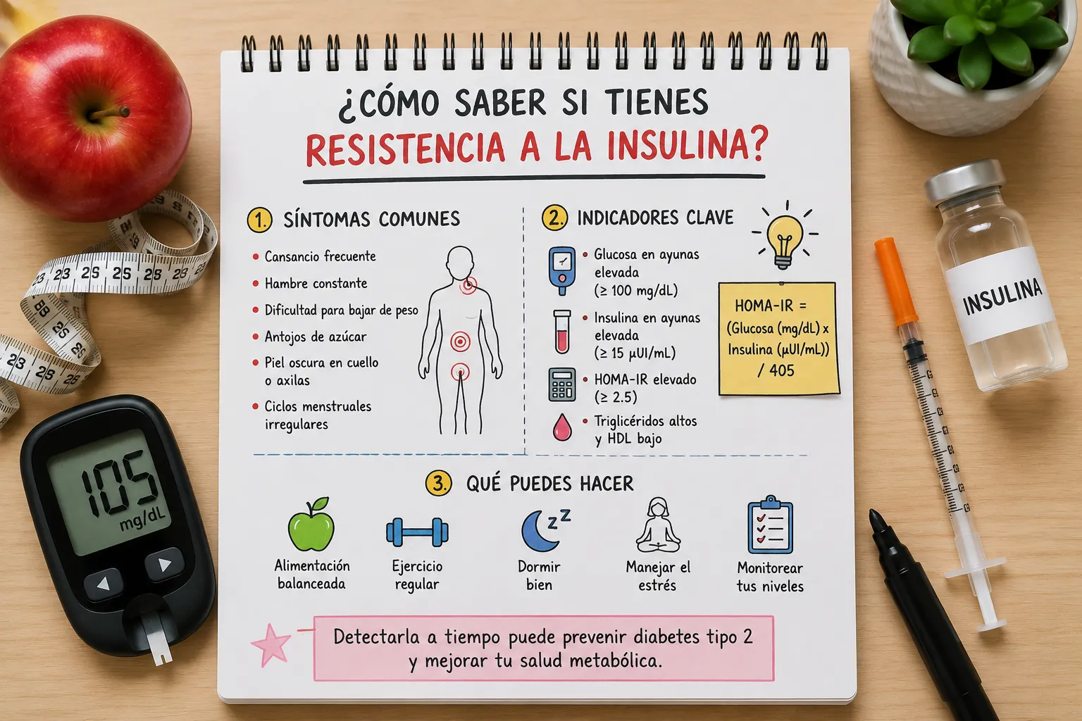 ¿Cómo saber si tienes resistencia a la insulina?