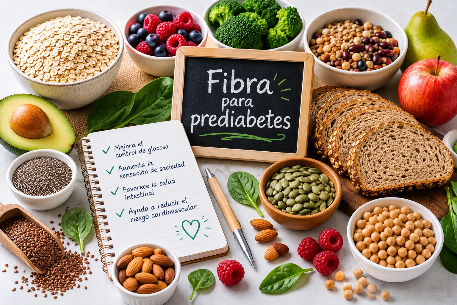 Fibra para prediabetes: cuánto necesitas y por qué importa