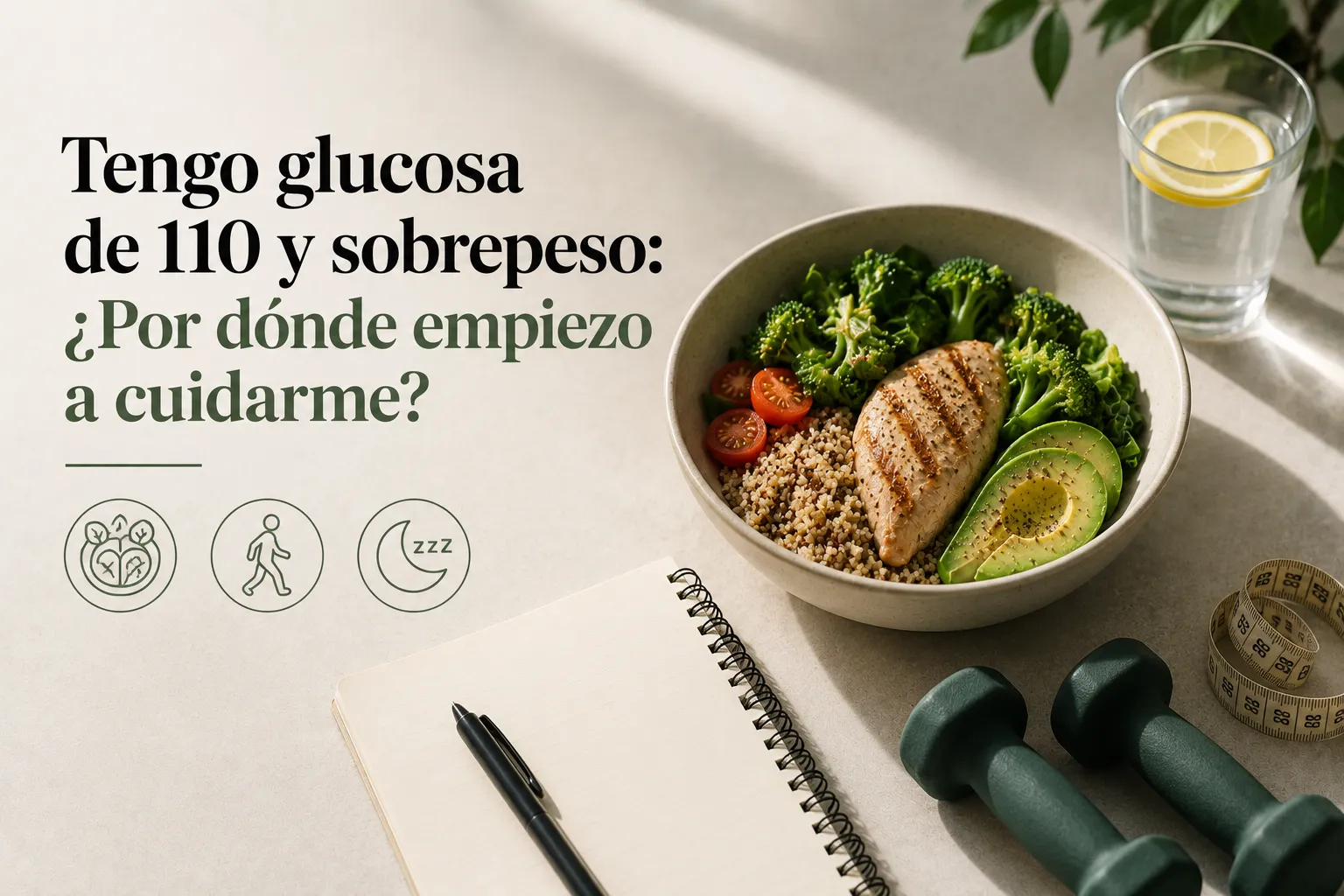 Tengo glucosa de 110 y sobrepeso: ¿Por dónde empiezo a cuidarme?