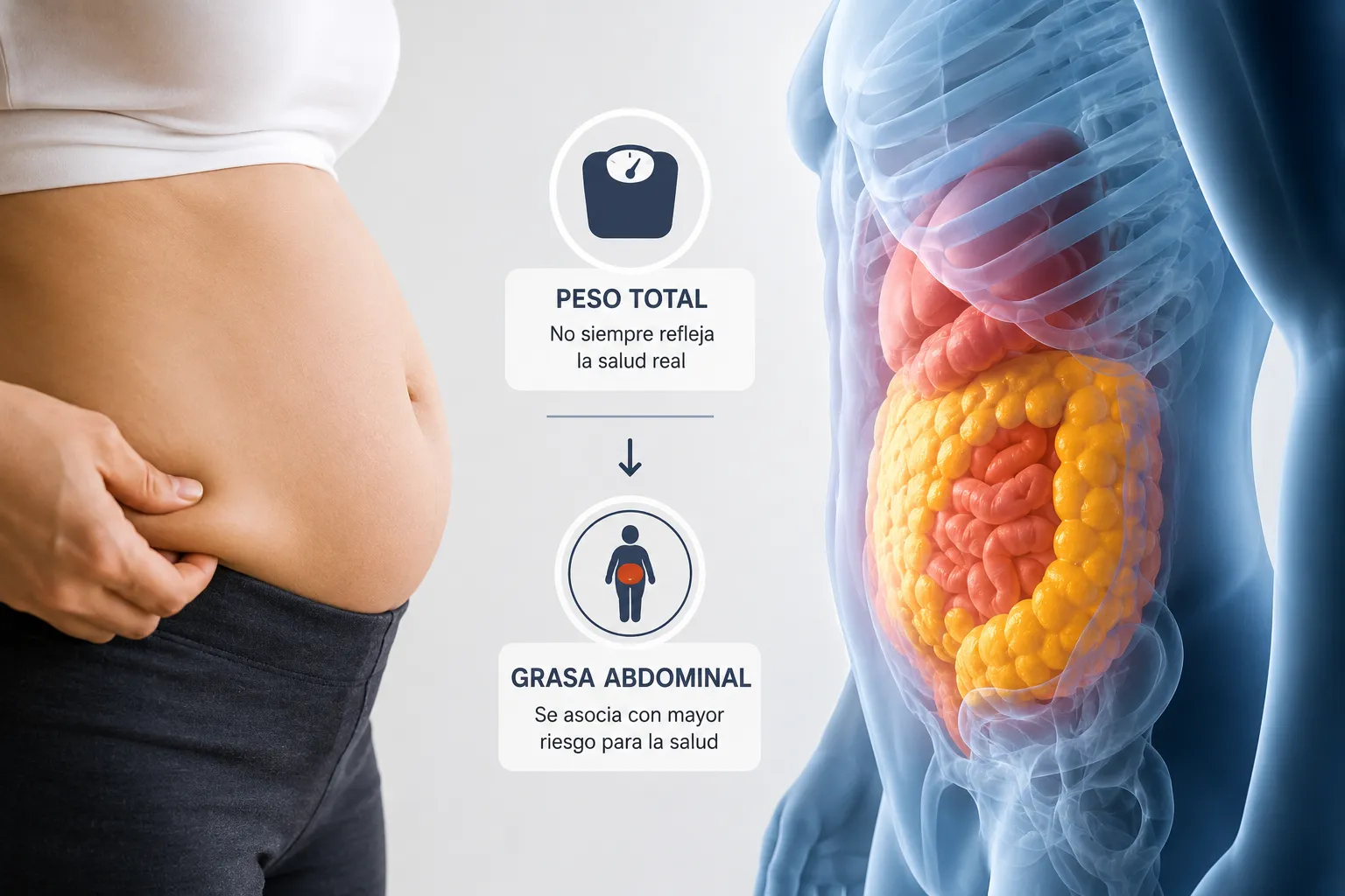 Grasa abdominal: por qué importa más que el peso total