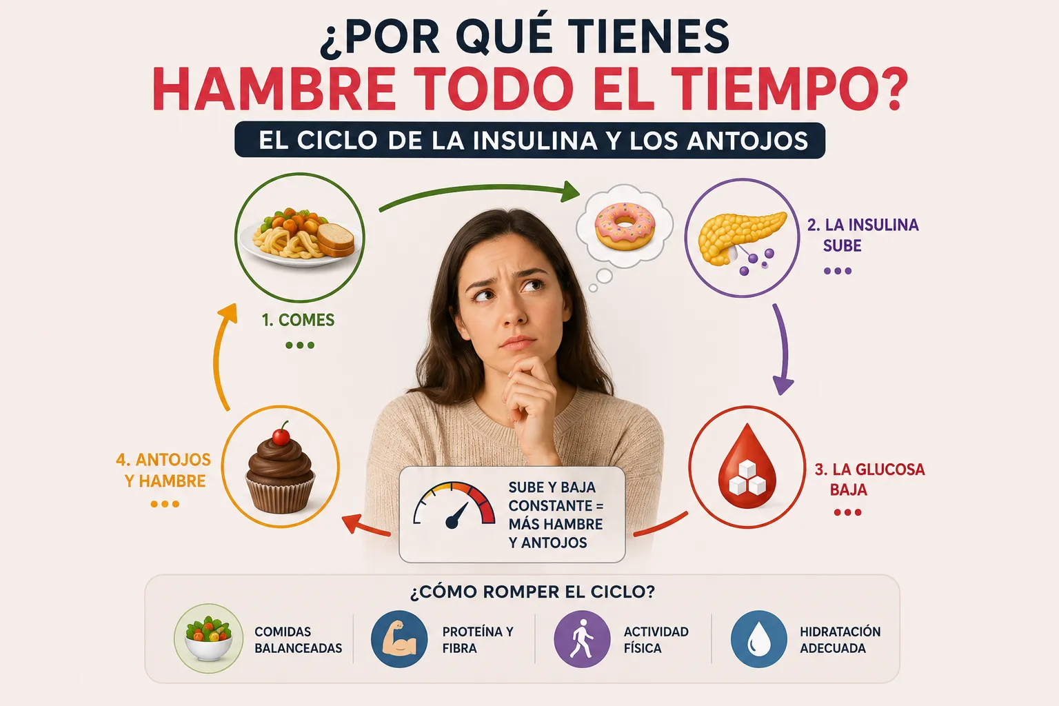 ¿Por qué tienes hambre todo el tiempo? El ciclo de la insulina y los antojos