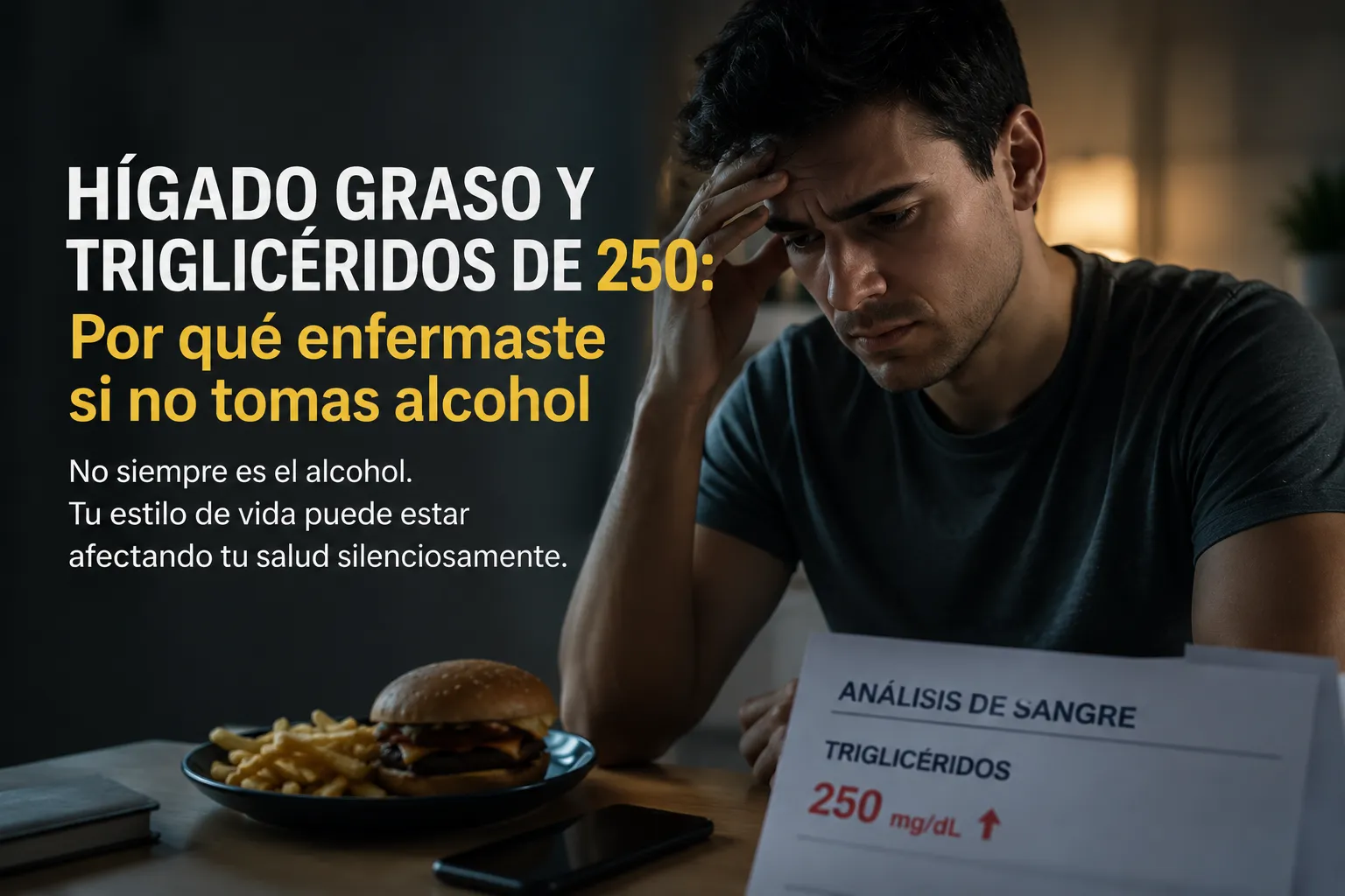 Hígado graso y triglicéridos de 250: Por qué enfermaste si no tomas alcohol