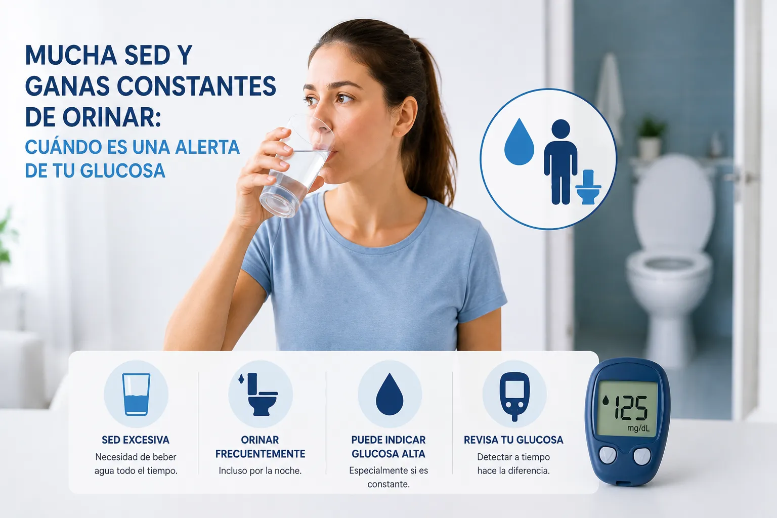 Mucha sed y ganas constantes de orinar: cuándo es una alerta de tu glucosa
