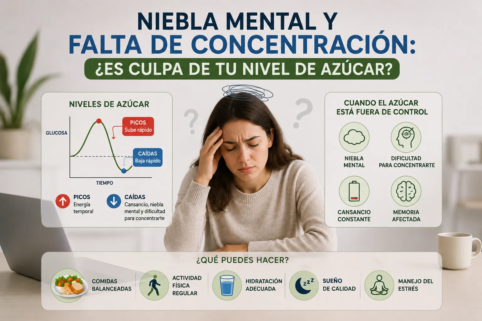 Niebla mental y falta de concentración: ¿es culpa de tu nivel de azúcar?