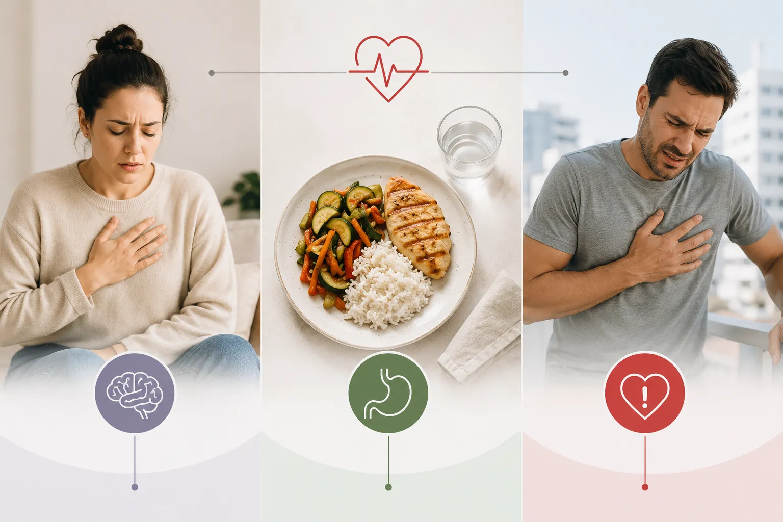 Palpitaciones después de comer: ¿Es ansiedad, digestión o un aviso de infarto?