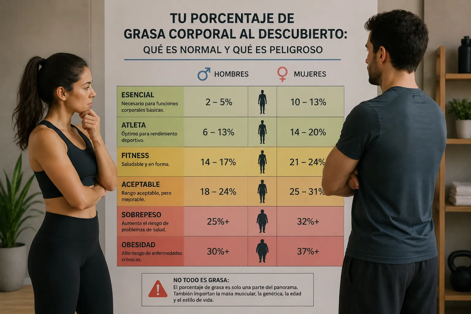Tu porcentaje de grasa corporal al descubierto: Qué es normal y qué es peligroso