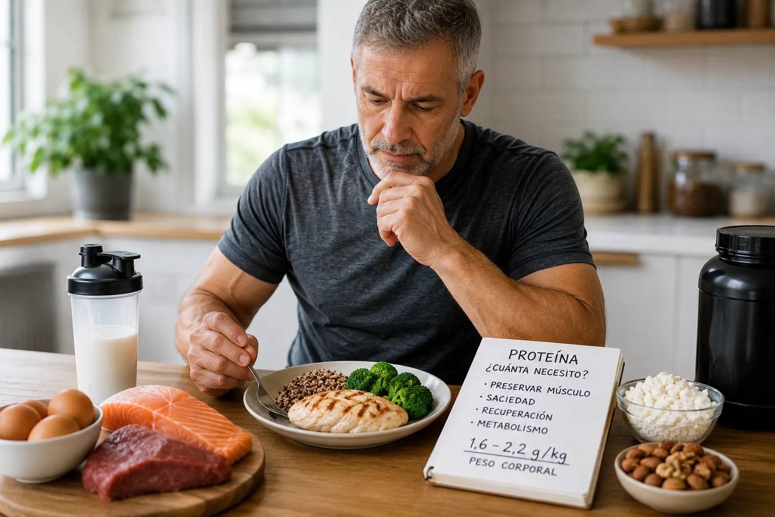 Dieta y pérdida muscular: Cuánta proteína necesitas para proteger tu cuerpo