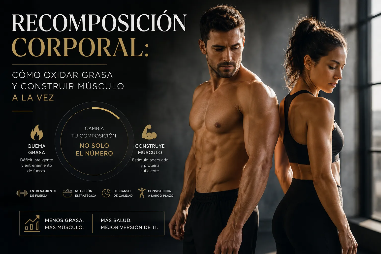 Recomposición corporal: Cómo oxidar grasa y construir músculo a la vez