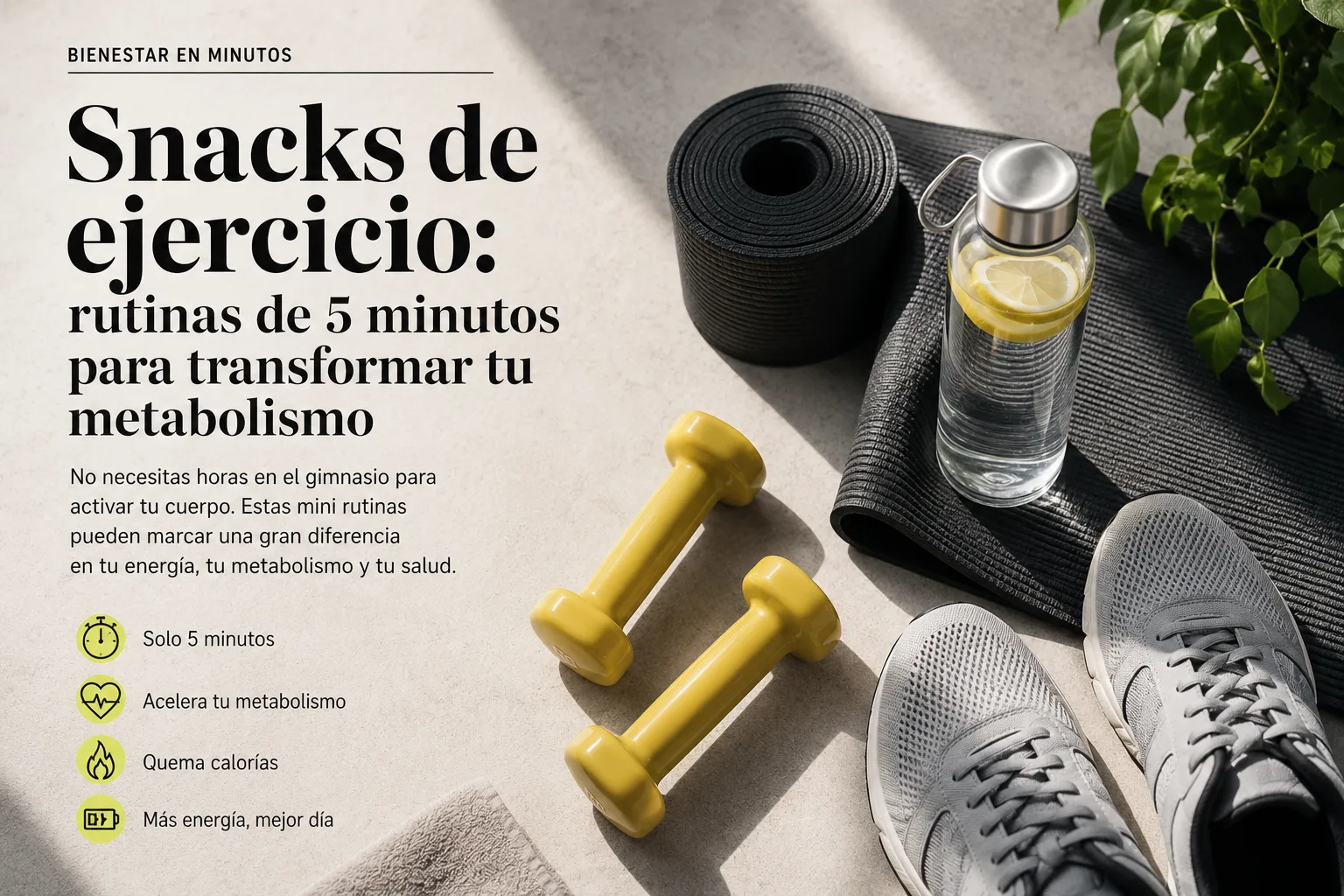Snacks de ejercicio: rutinas de 5 minutos para transformar tu metabolismo