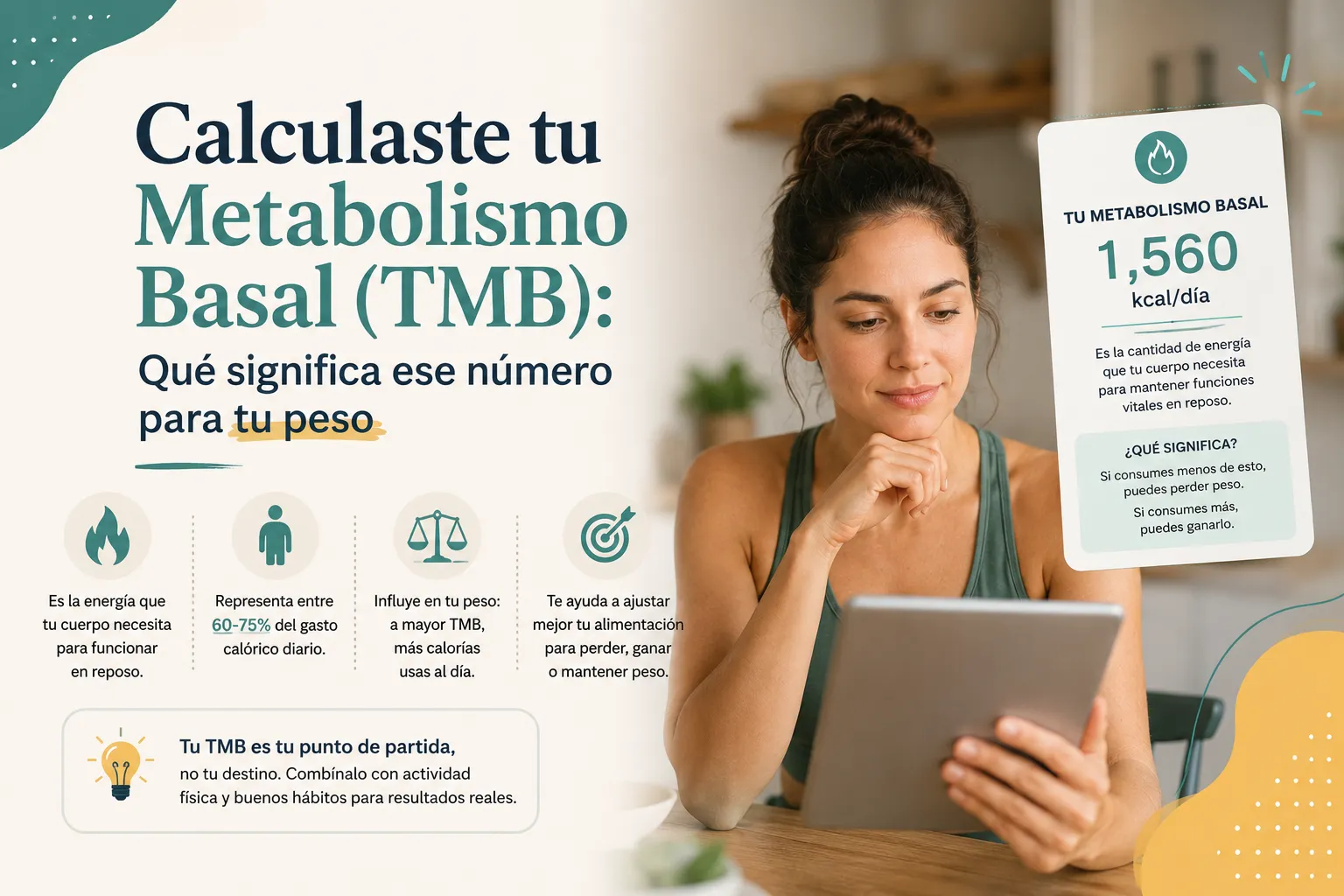 Calculaste tu Metabolismo Basal (TMB): Qué significa ese número para tu peso