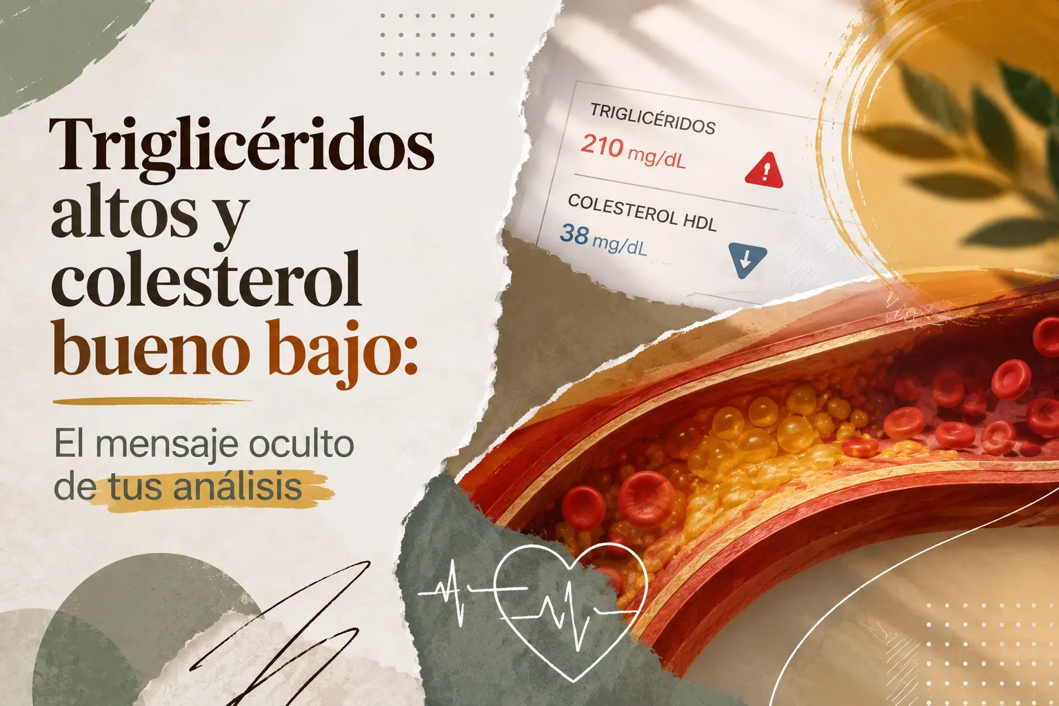 Triglicéridos altos y colesterol bueno bajo: El mensaje oculto de tus análisis